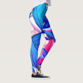 Palmier tropical fluo feuille leggings (Droite)