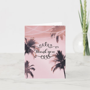 Palmier Tropical & Lumières Rose Plage Merci