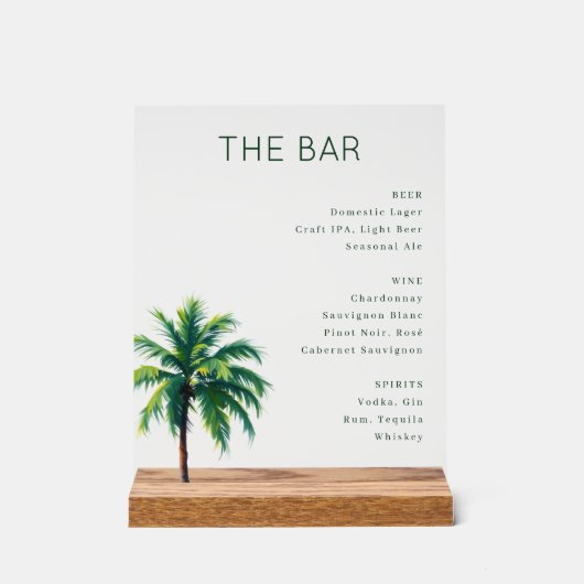 Palmier Tropical Minimaliste Calme (Recto)