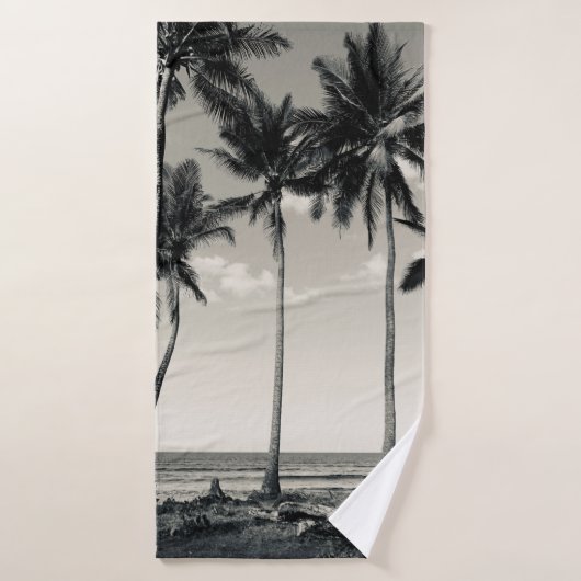 PALMIER TROPICAL SUR LA PLAGE (Serviette de bain)