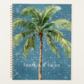 Palmier Tropical Vert Bleu Étincelle (Devant)