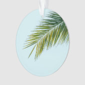Palmier Tropical Vert sur Fond Bleu Clair (devant)