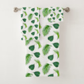 Palmier vert Feuilles sur blanc (En situation)