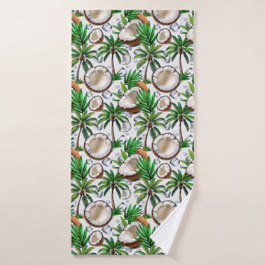Palmiers à noix de coco Design tropical (Serviette de bain)