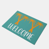 Palmiers à thème plage tapis de bienvenue (Incliné)