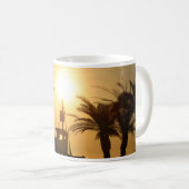 Palmiers Bateau Photo Mug blanc (Devant droit)