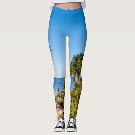 Palmiers Bayside Leggings matinaux (Devant)