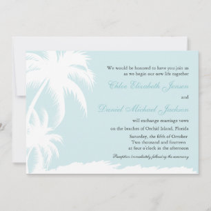Palmiers blancs - Invitations de mariage sur la pl