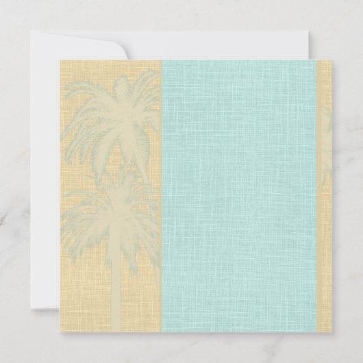 Palmiers bleus à la crème Faire-part de mariage (Dos)