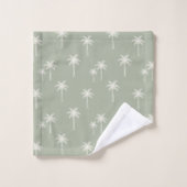 Palmiers Boho Maison de Campagne Côtière Vert Saug (Gant de toilette)