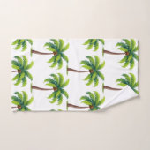 Palmiers botaniques modernes d'été sur fond blanc (Serviette à main)