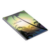 Palmiers Cahier de notes journal tropical chaleur (Côté Droit)
