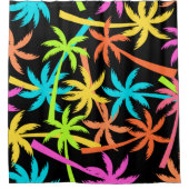 Palmiers colorés rideau de douche (Devant)