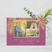 Palmiers côtiers Photo Collage Carte de Noël (Debout devant)