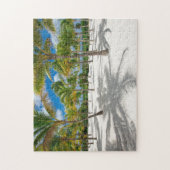 Palmiers dans le puzzle de scie de sable (Vertical)