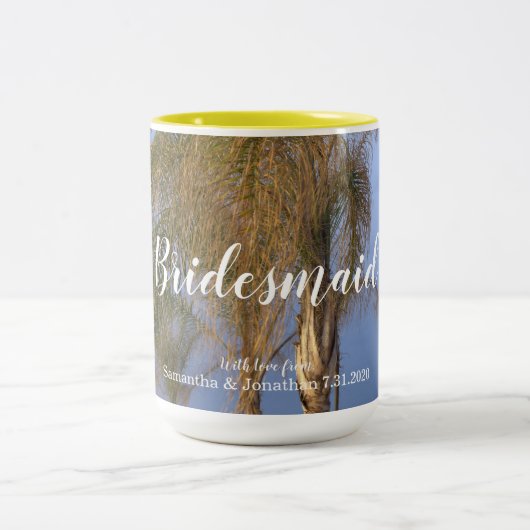 Palmiers de Bridesmaid - Mugs personnalisés (Centre)