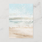 palmiers de plage code QR carte d'information mari (Dos)