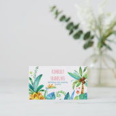 palmiers de plage et cartes de visite d'ananas (Debout devant)