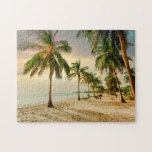 Palmiers de plage Jigsaw Puzzle<br><div class="desc">Puzzle de palmiers dans le sable à la plage au coucher du soleil. Frame-le quand tu as fini ou recouvre-le pour recommencer. Choisissez parmi les différentes tailles disponibles pour sélectionner des pièces plus grandes ou plus petites.</div>