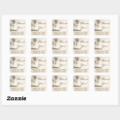 palmiers de plage mariage merci stickers (Feuille)