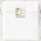 palmiers de plage mariage merci stickers (Sac)