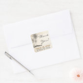 palmiers de plage mariage merci stickers (Enveloppe)