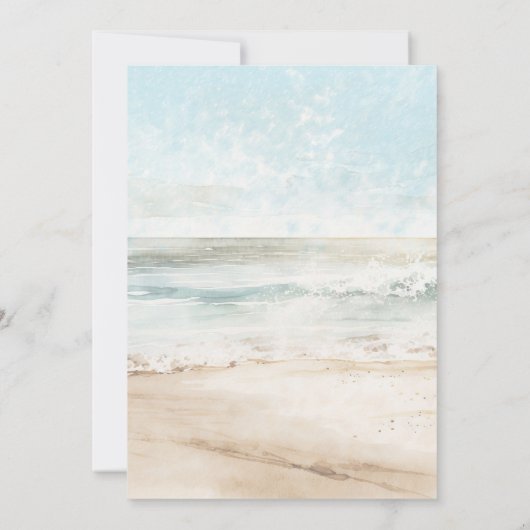 palmiers de plage tropical doux 16 invitation (Dos)