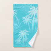 Palmiers d'été Aqua (Serviette à main)