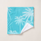 Palmiers d'été Aqua (Gant de toilette)