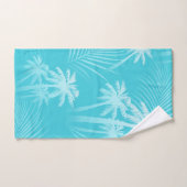 Palmiers d'été Aqua (Serviette à main)