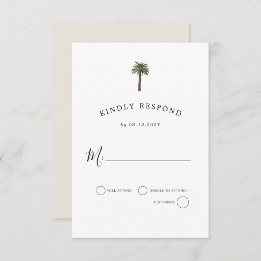 Palmiers Dusty | Célébration du Mariage | Réponse  (Devant / Derrière)