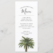 Palmiers Dusty | Coastal Mariage Dinner Event Menu (Devant)