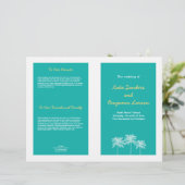 Palmiers en bloc bleu turquoise programme de maria (Debout devant)