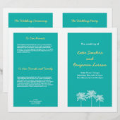 Palmiers en bloc bleu turquoise programme de maria (Devant / Derrière)