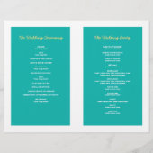 Palmiers en bloc bleu turquoise programme de maria (Dos)