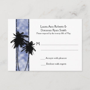 Palmiers et bleu RSVP