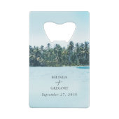 Palmiers et mariage à la plage aquarelle tropicale (Dos)