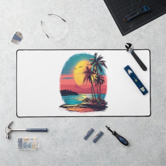 Palmiers et plage (Poste de travail)