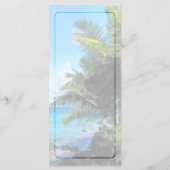 Palmiers et plage St. Thomas VI Menu Mariage (Dos)