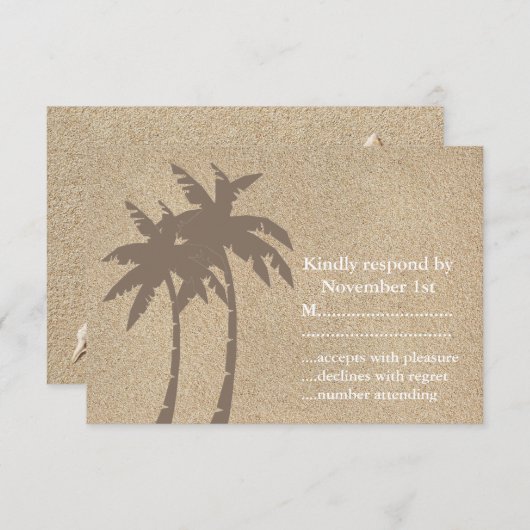 Palmiers et sable de plage RSVP (Devant / Derrière)