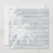 Palmiers et Starfish Wood Beach Invitation de mari (Dos)