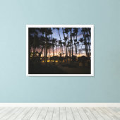 Palmiers et toile de coucher de soleil (Insitu (Plancher de Bois))