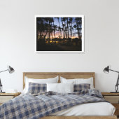 Palmiers et toile de coucher de soleil (Insitu(Chambre))