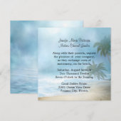 Palmiers Ethéal & Plage Mariage Invitation (Devant / Derrière)