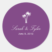 Palmiers Favoriser Sticker - Violet (Devant)