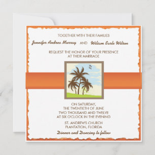 Palmiers - Invitations de mariage