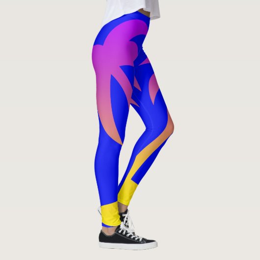 Palmiers Leggings Bleus (Droite)