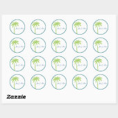 Palmiers Mariage Favor Sticker (Feuille)