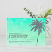 Palmiers modernes Invitations de mariage (Debout devant)