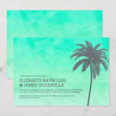 Palmiers modernes Invitations de mariage (Devant / Derrière)
